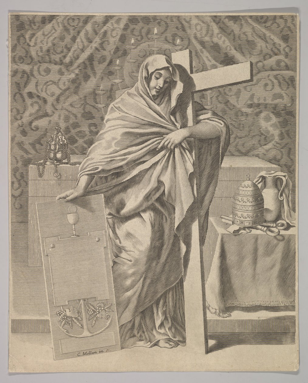Personifisering av tro, 1642. av Claude Mellan