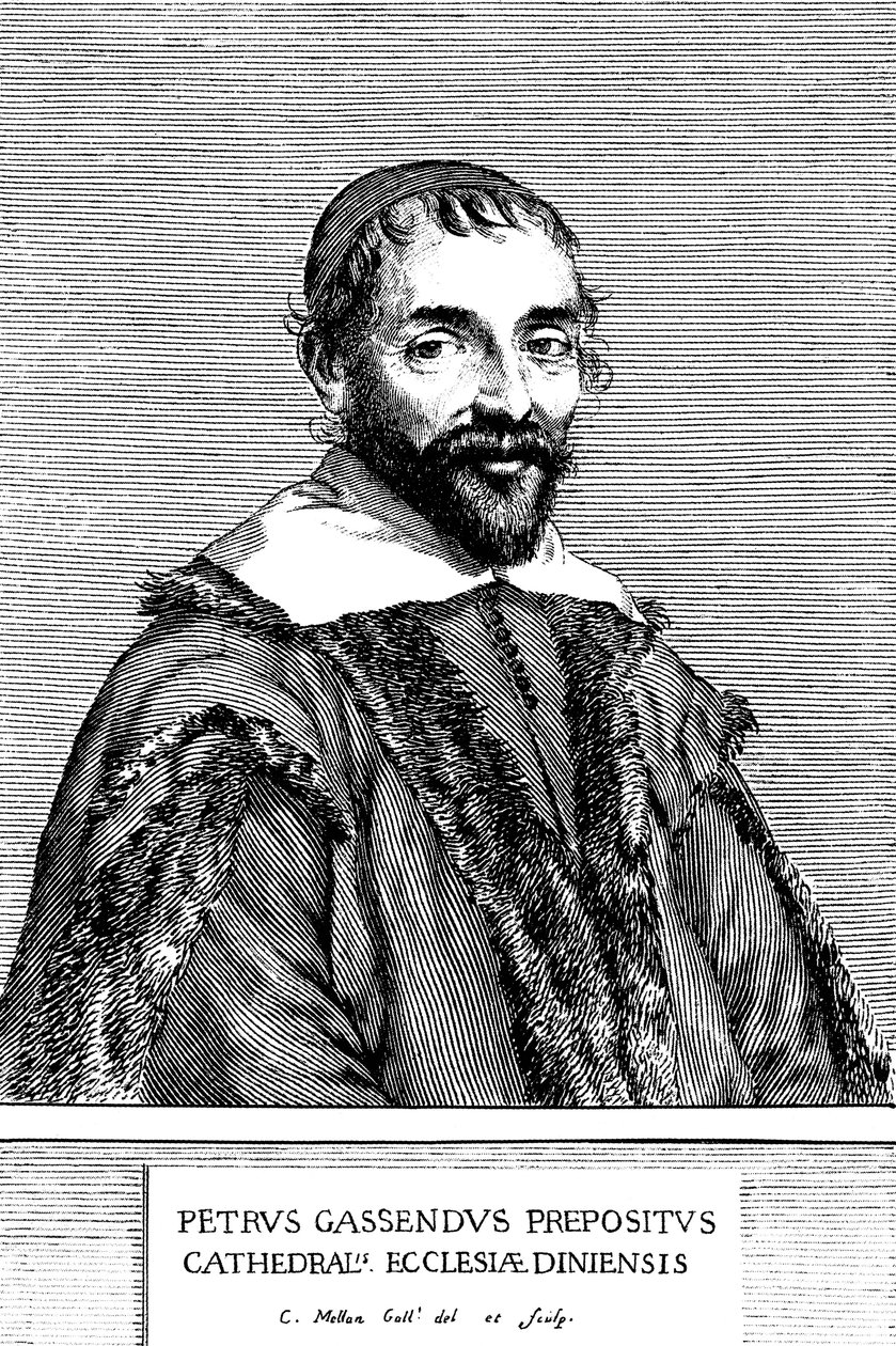 Pierre Gassendi , fransk filosof, vitenskapsmann, astronom og matematiker, 1600-tallet. av Claude Mellan