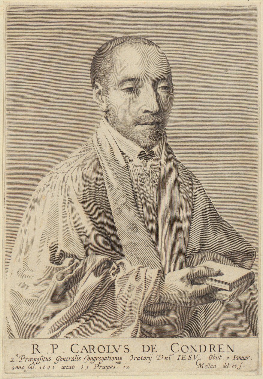 Portrett av Charles de Condren av Claude Mellan