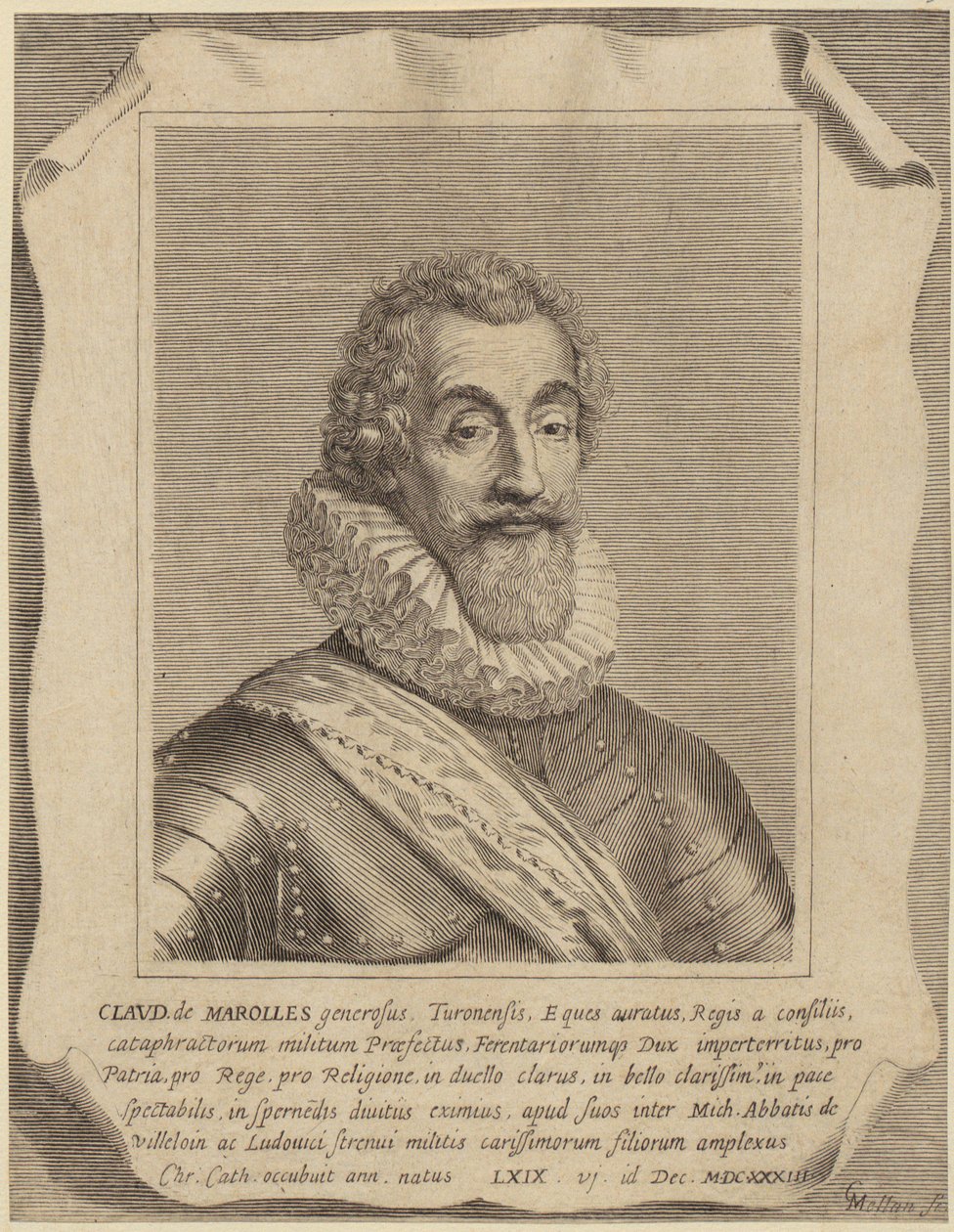 Portrett av Claude de Marolles av Claude Mellan