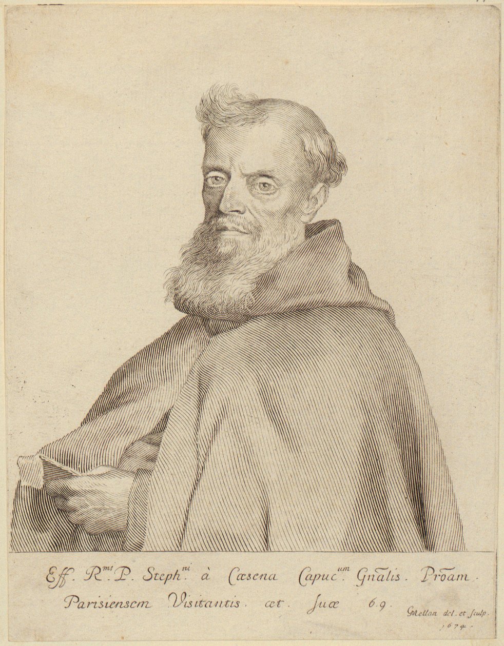 Portrett av Étienne da Cesena av Claude Mellan