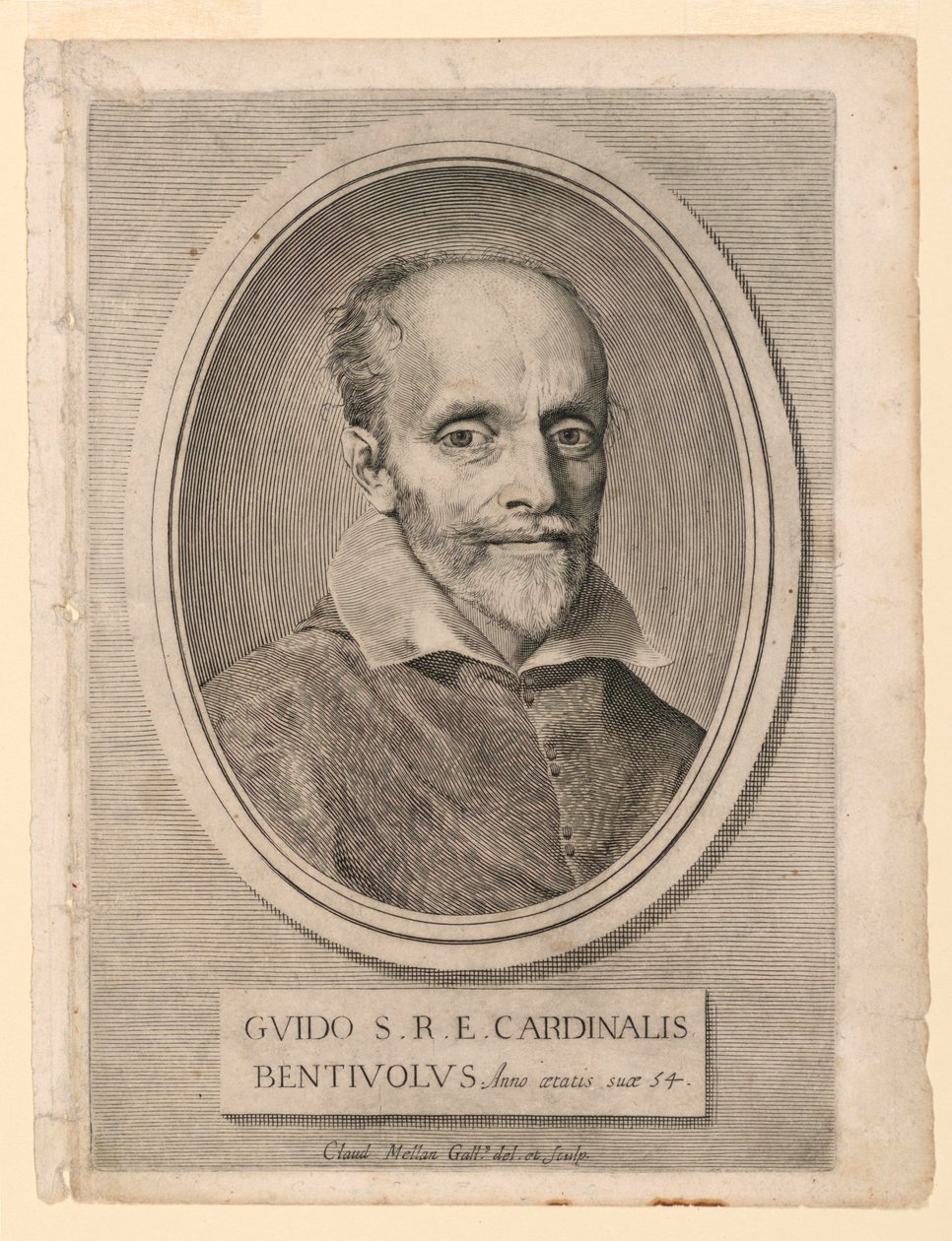 Portrett av kardinal Guido Bentivoglio av Claude Mellan