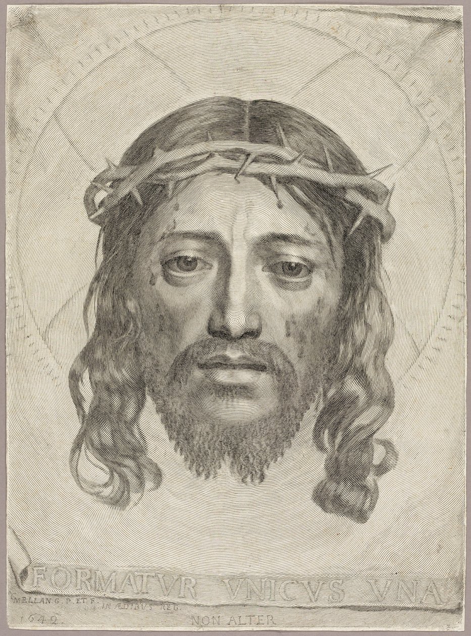Likkledet til Saint Veronica av Claude Mellan