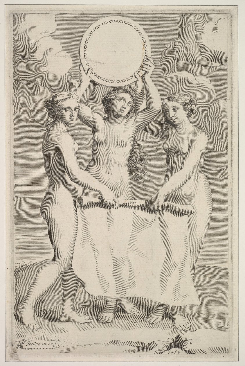 De tre nåder, 1659. av Claude Mellan