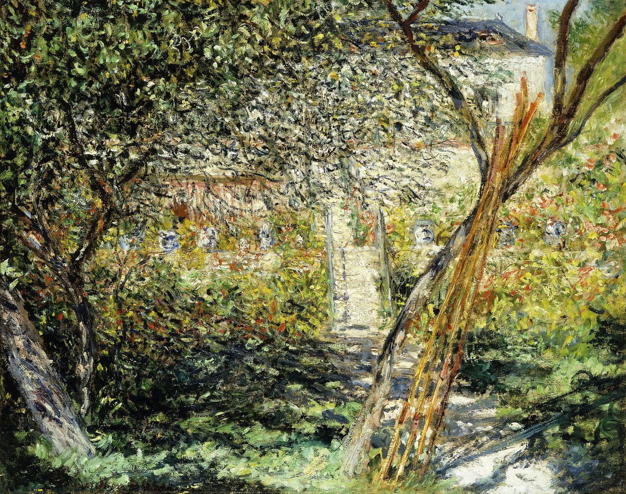 En hage i Vetheuil; The Garden of Vetheuil, 1881 av Claude Monet