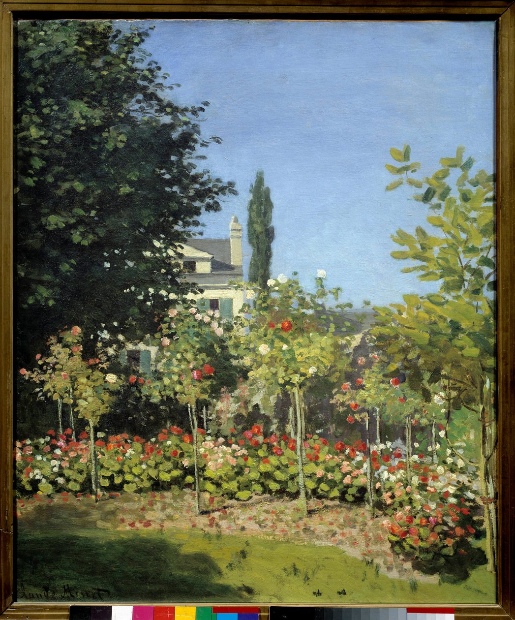 En blomsterhage i Sainte Adresse. Maleri av Claude Monet (1840-1926) av Claude Monet