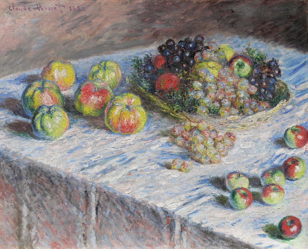 Epler og druer av Claude Monet
