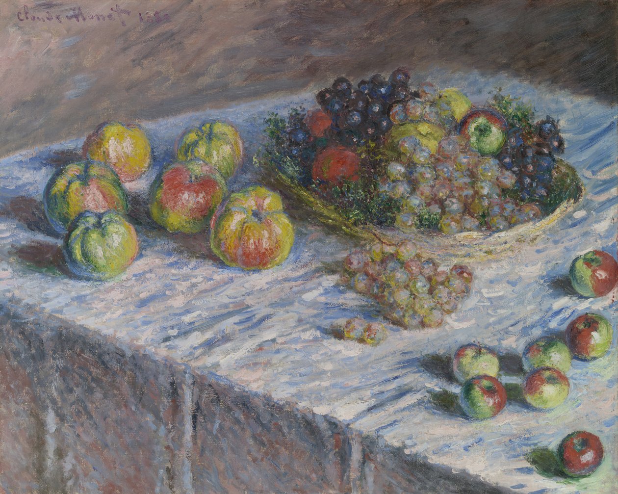 Epler og druer, 1880. av Claude Monet