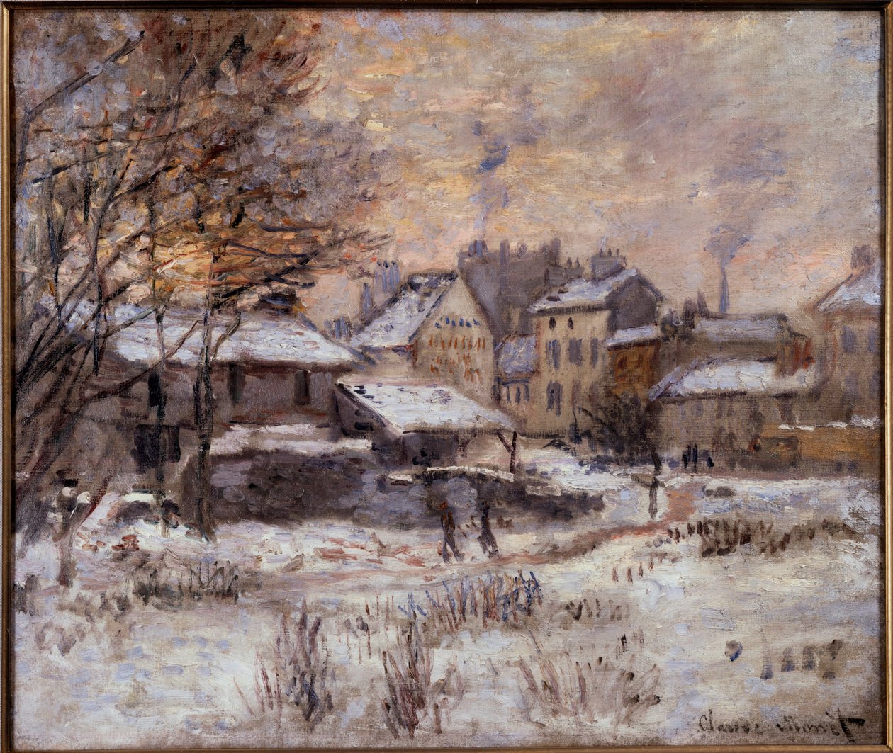 Argenteuil under snøen av Claude Monet