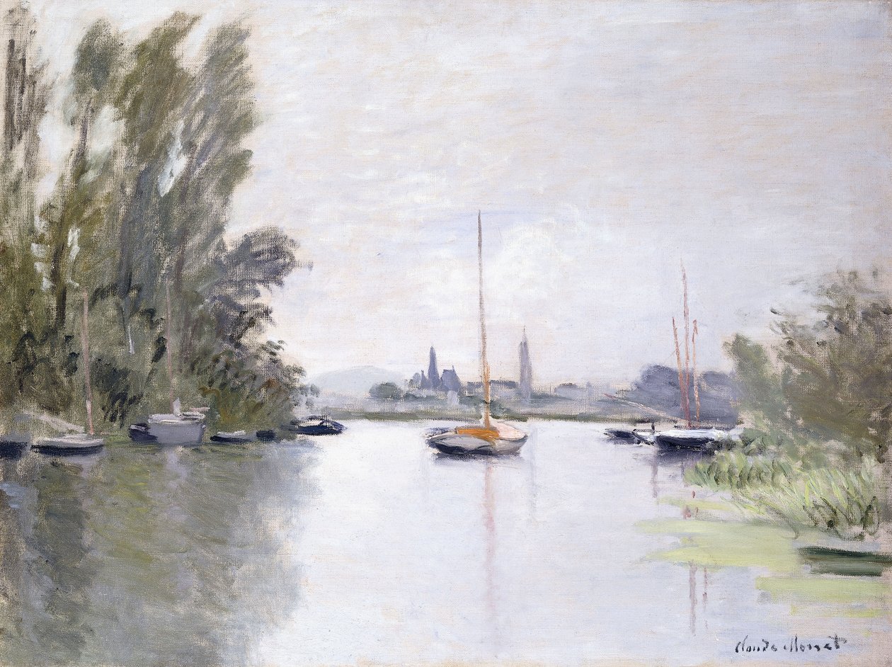 Argenteuil, utsikt over Small Arm of the Seine, 1872 av Claude Monet