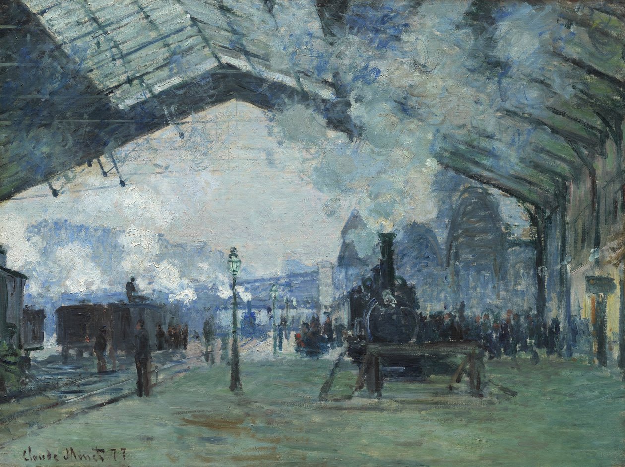 Ankomst av Normandie-toget, Gare Saint-Lazare av Claude Monet