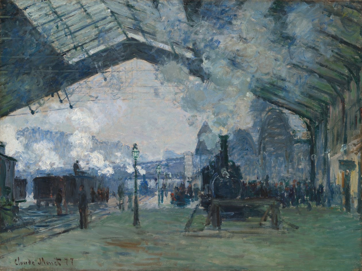 Ankomst av Normandie-toget, Gare Saint-Lazare, 1877. av Claude Monet