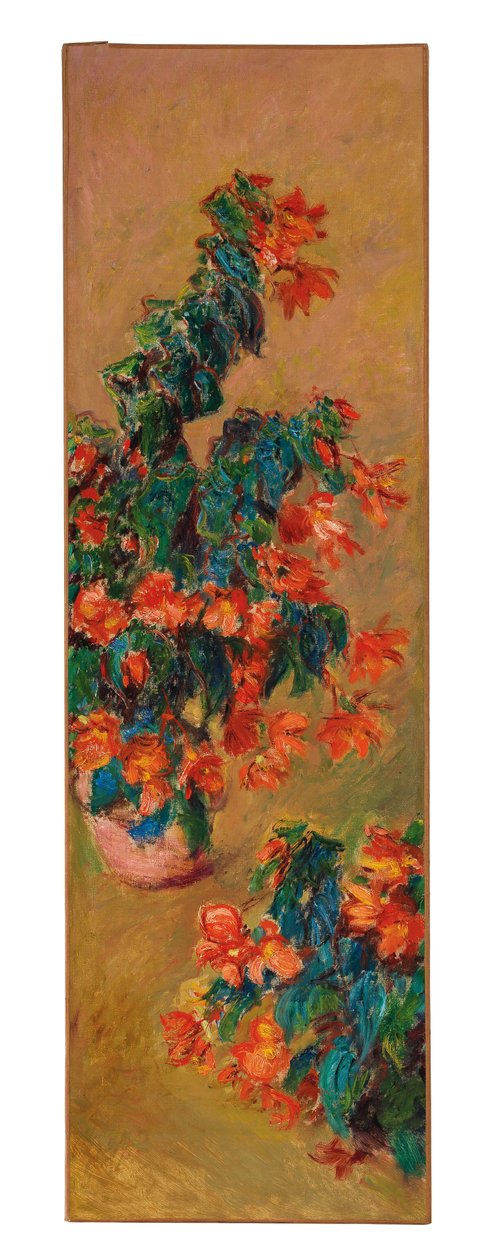 Røde asaleaer i potte, 1883 av Claude Monet