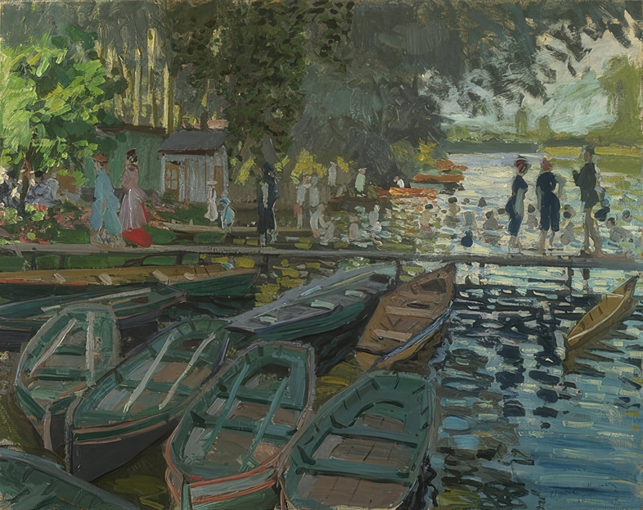 Badende bei La Grenouillère. 1869 av Claude Monet