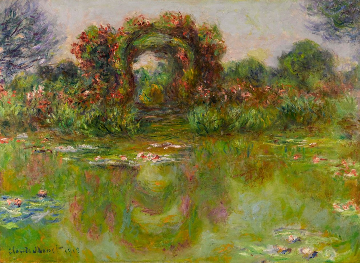 ""Water Lilies Pond, The Roses"" Maleri av Claude Monet (1840-1926) av Claude Monet