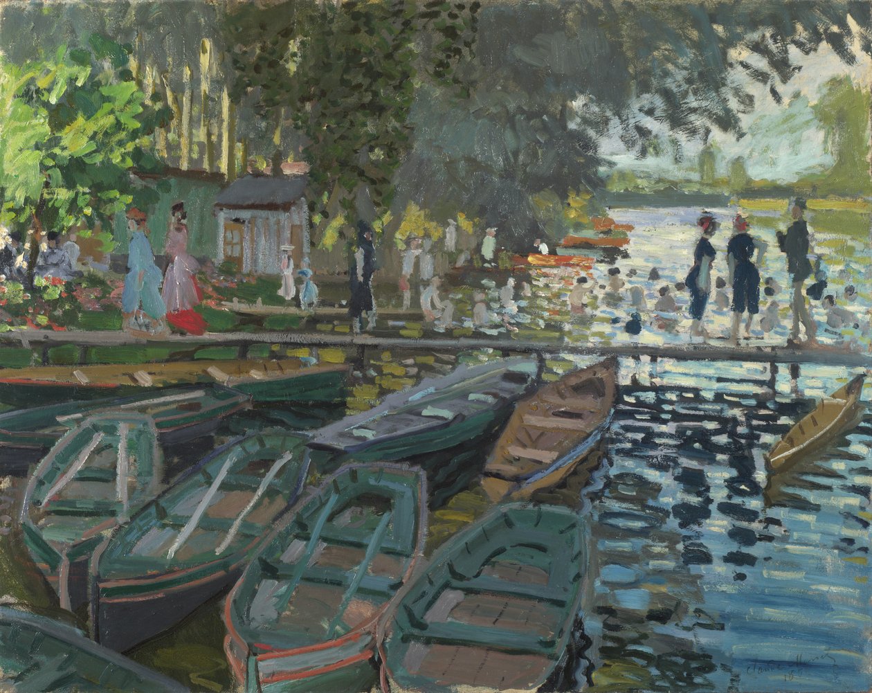Badende på La Grenouillere av Claude Monet