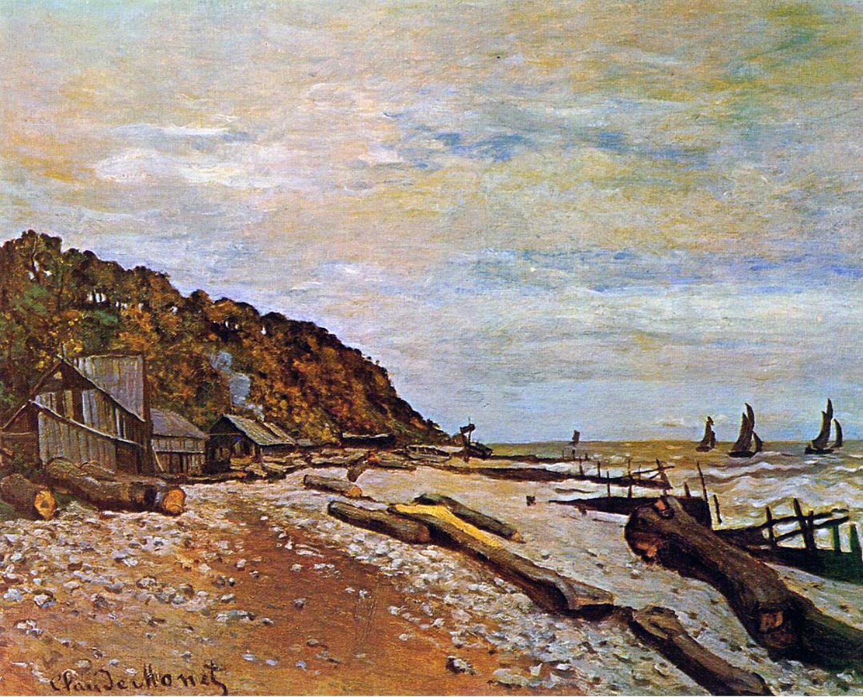 Båtgård nær Honfleur, 1864 av Claude Monet