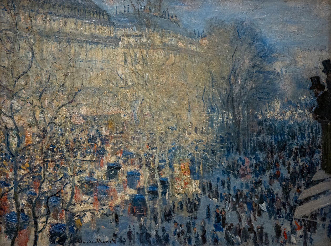 Boulevard des Capucines i Paris av Claude Monet