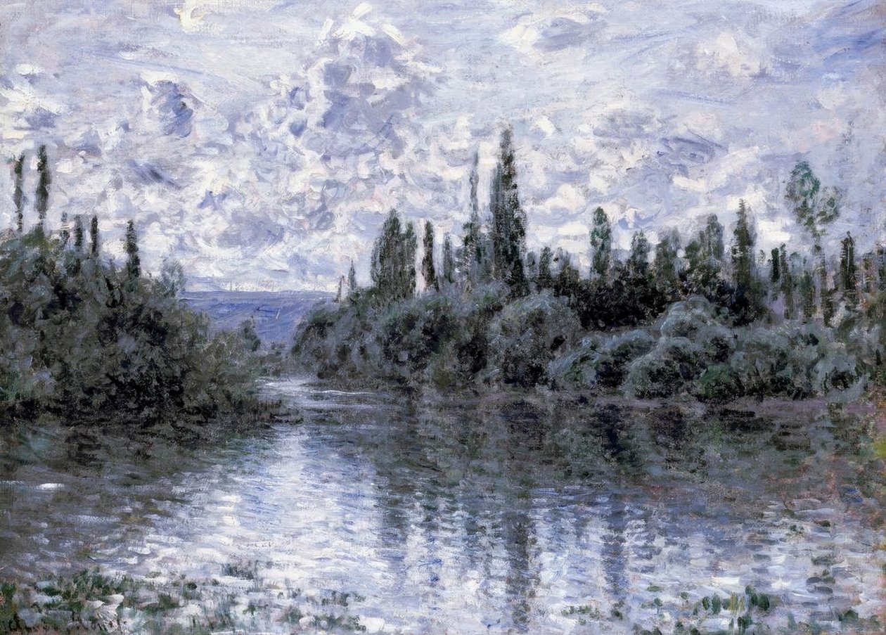 Arm of the Seine nær Vétheuil av Claude Monet