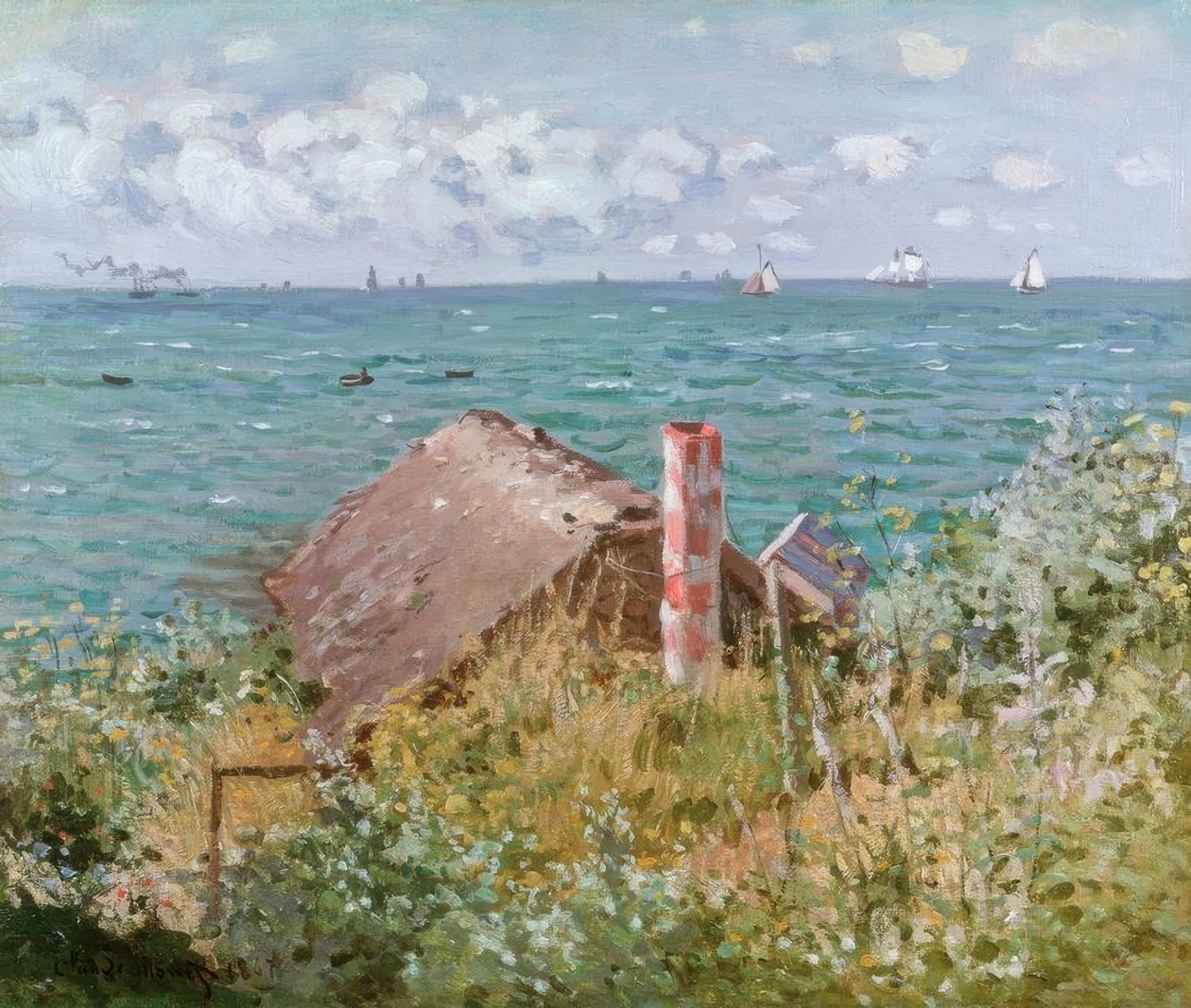 Hytte i Sainte-Adresse av Claude Monet