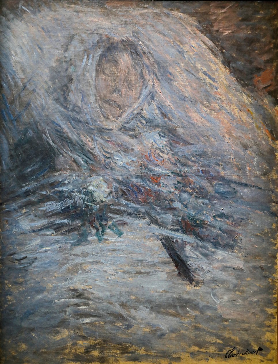 Camille på dødsleiet av Claude Monet
