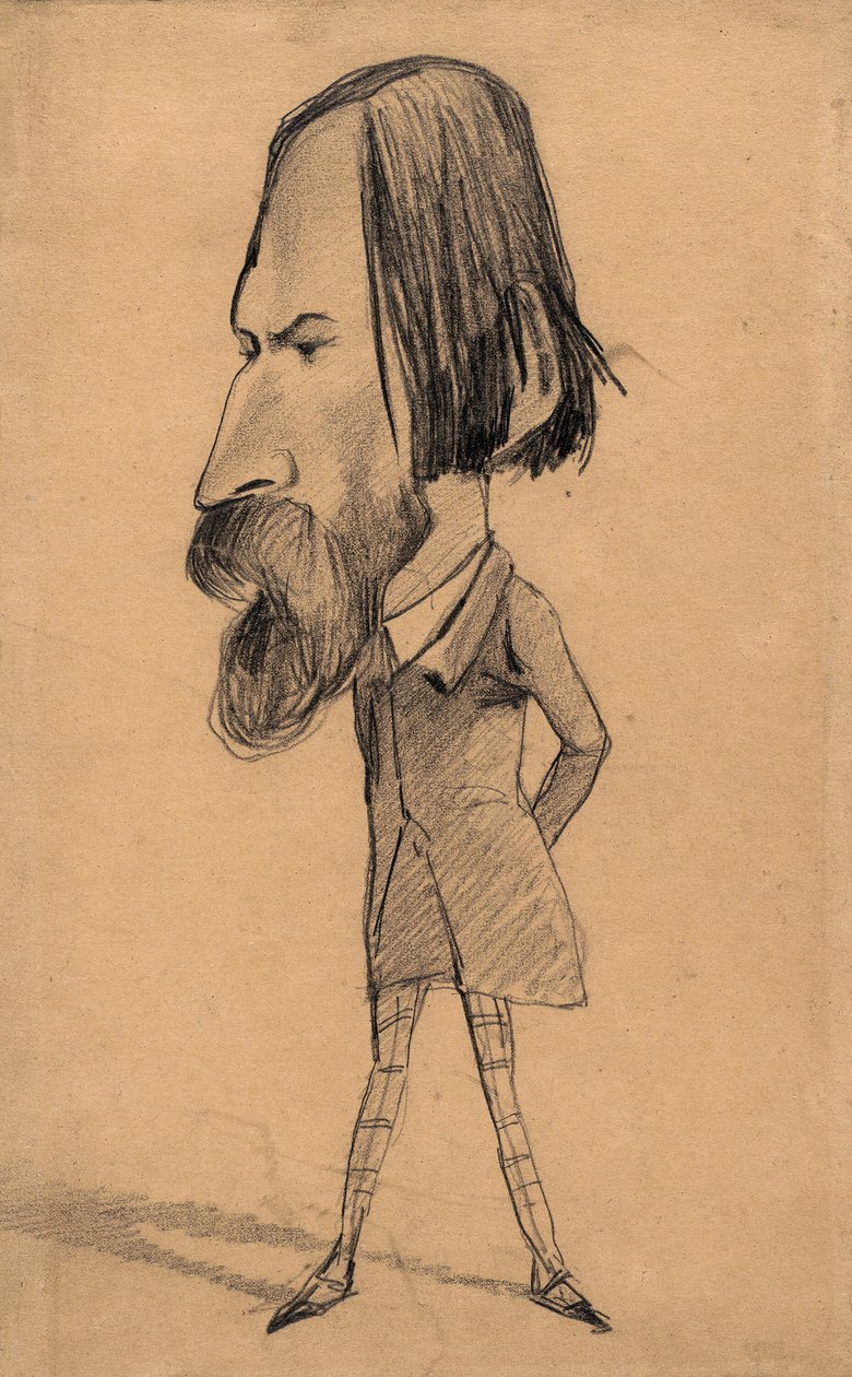 Karikatur av Auguste Vacquerie av Claude Monet