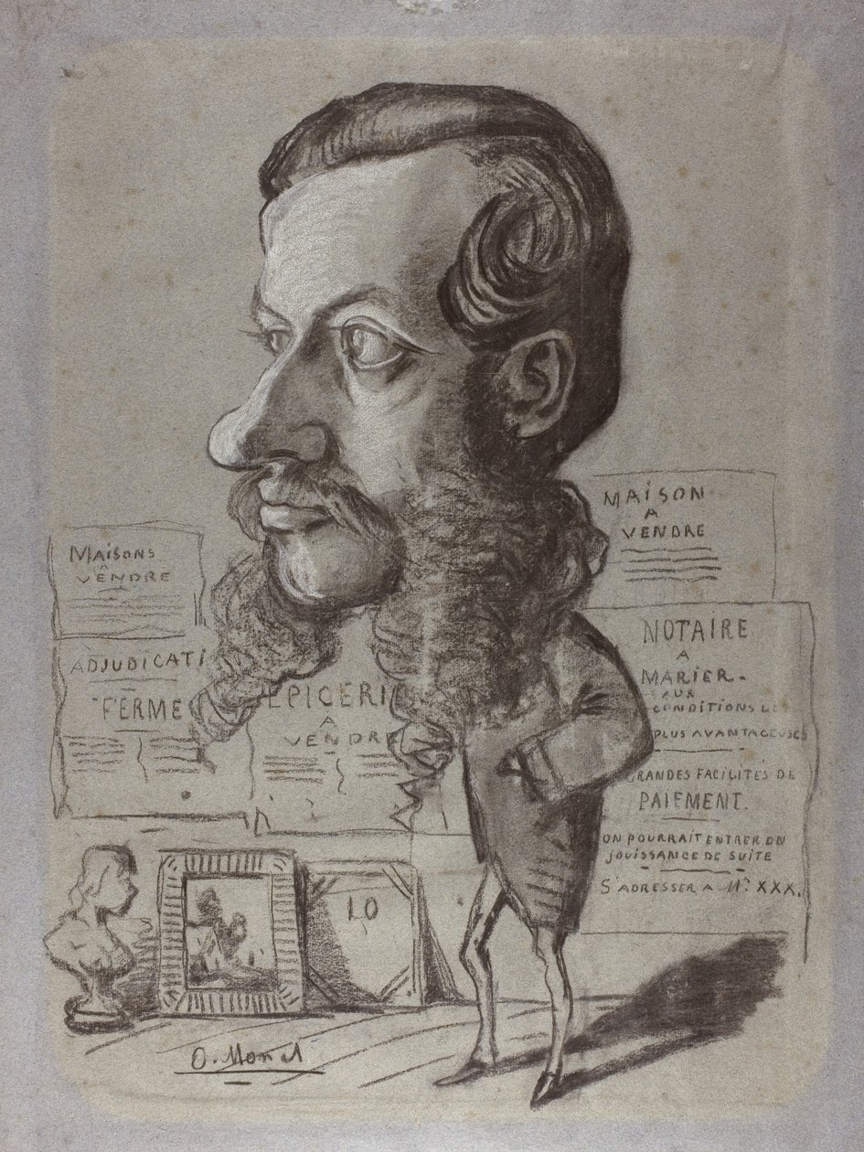Karikatur av Léon Manchon, ca. 1858 av Claude Monet