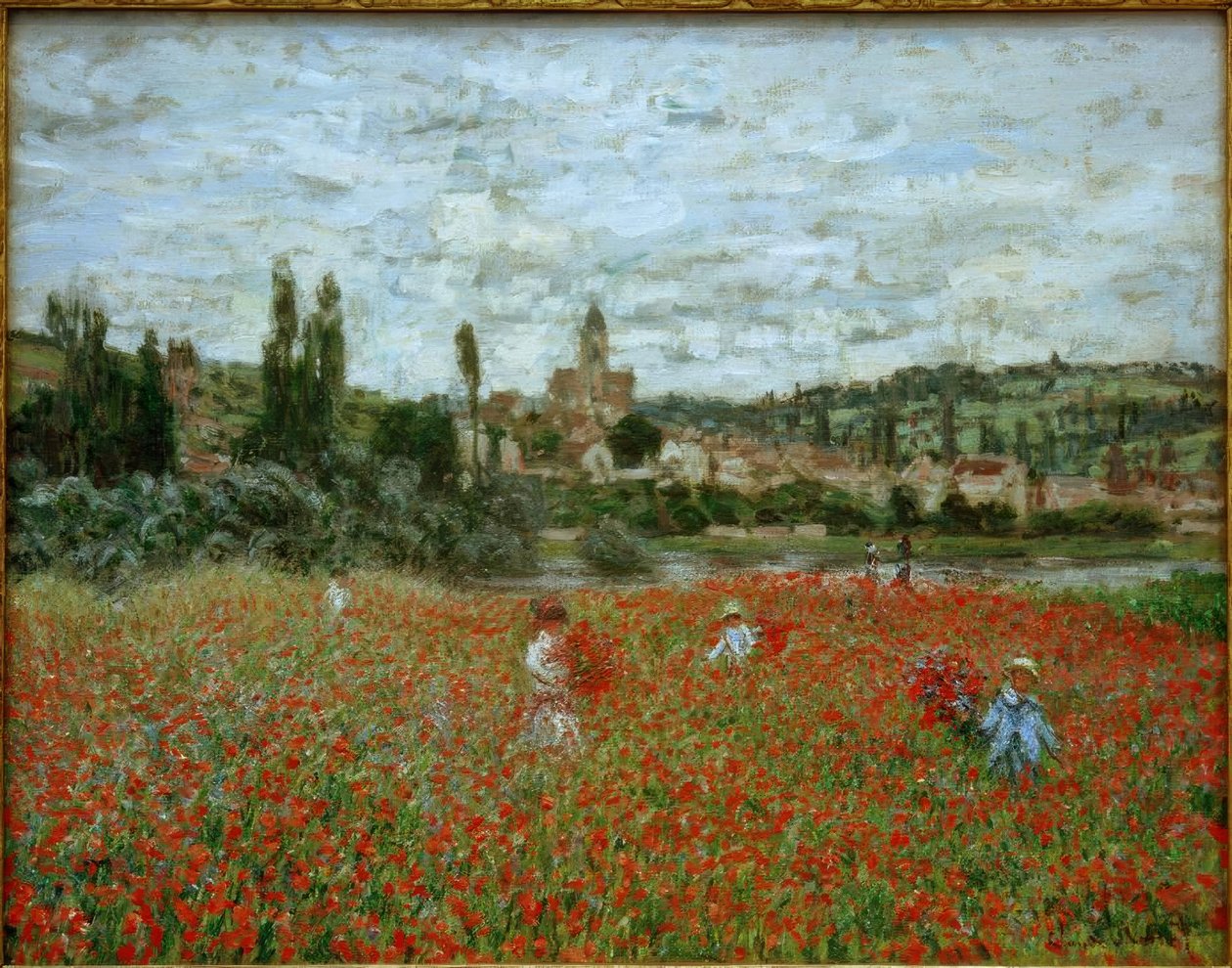 Valmuefelt nær Vétheuil av Claude Monet