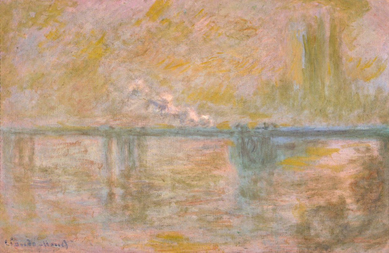 Charing-Cross Bridge i London, ca. 1902 (olje på lerret) av Claude Monet