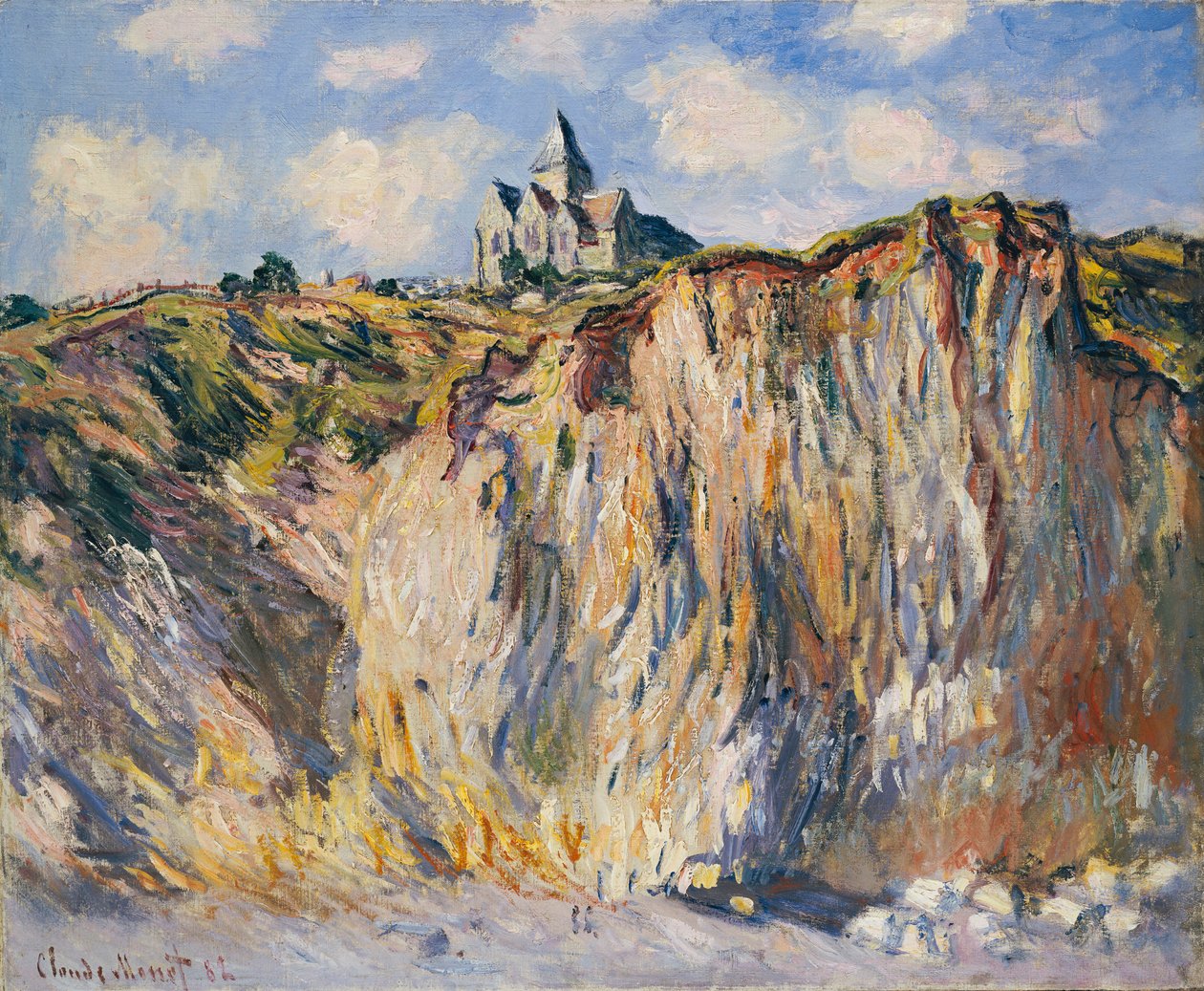 Kirke i Varengeville, morgen, 1882 av Claude Monet