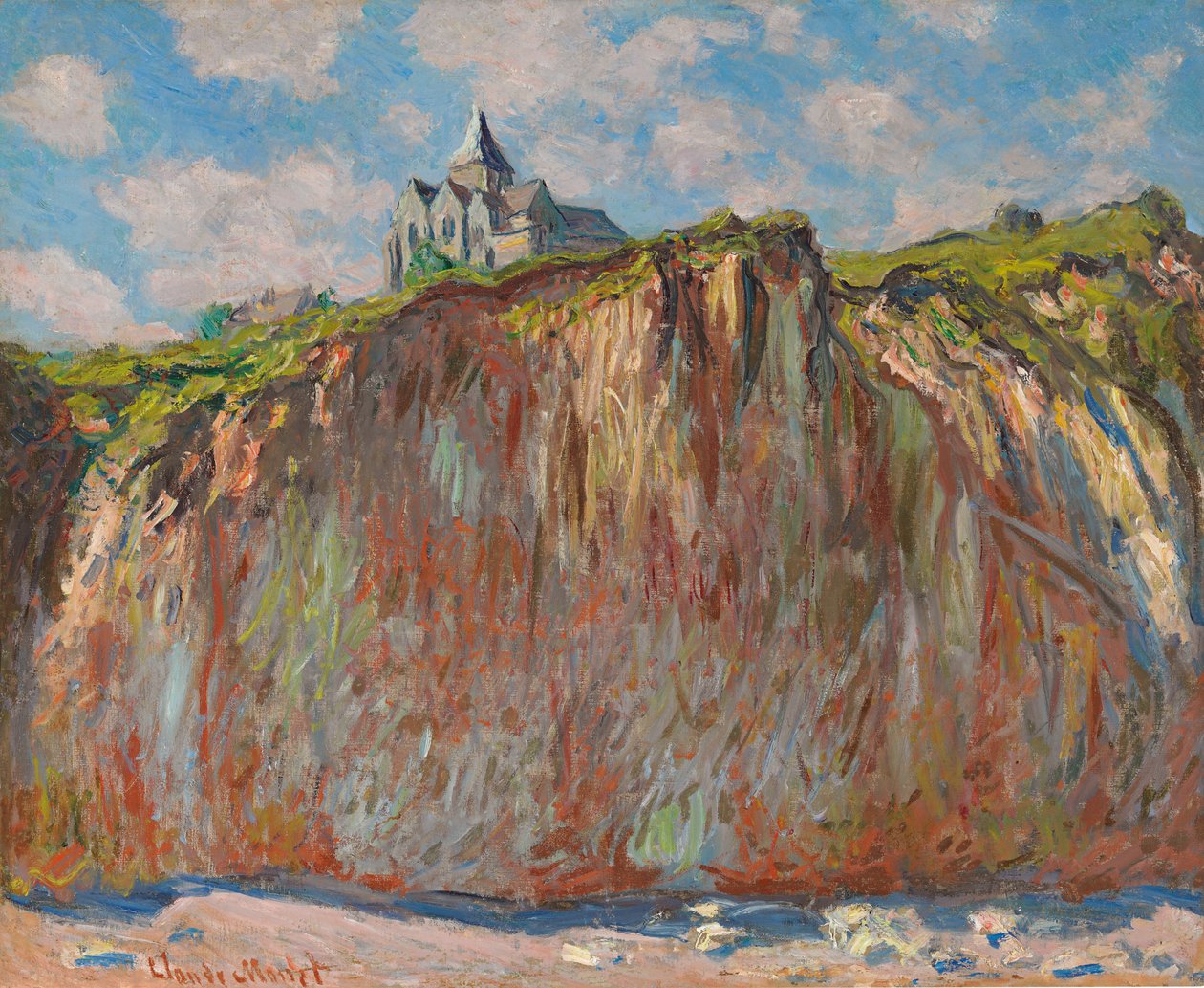 Church of Varengeville, Morning Effect; Eglise de Varengeville, effet matinal, 1882 av Claude Monet