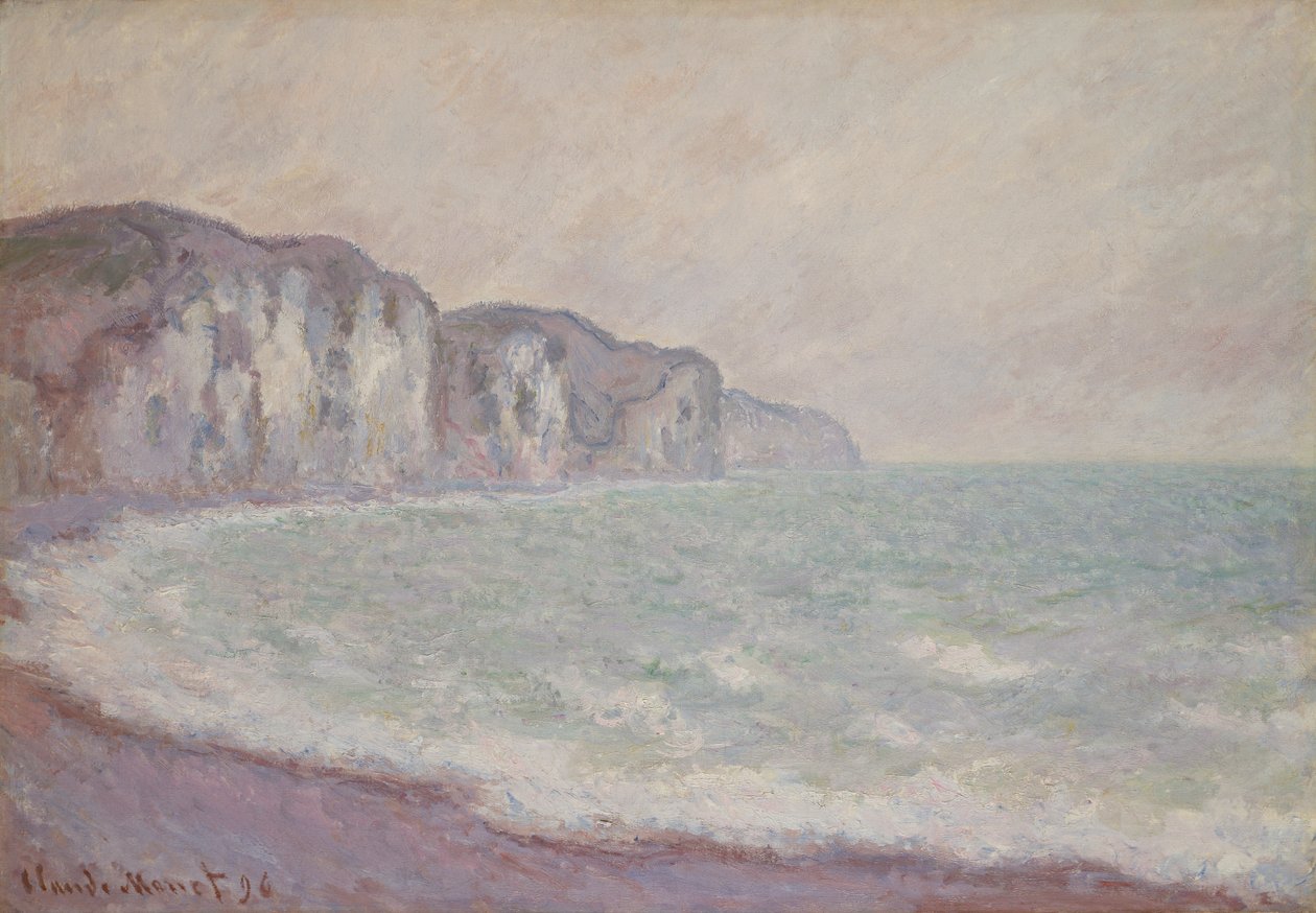 Cliff ved Pourville av Claude Monet
