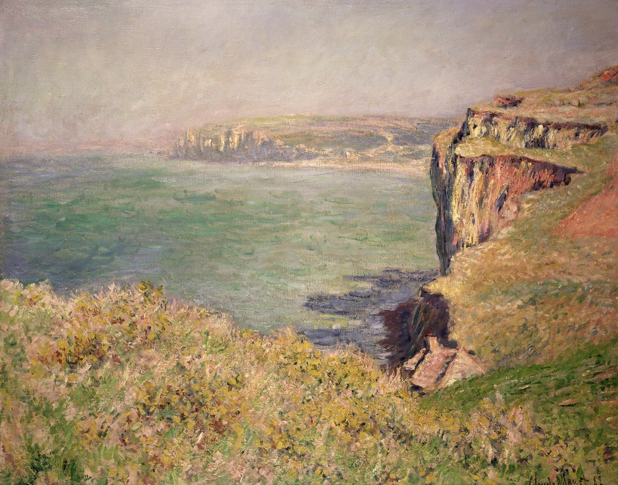Cliff ved Varengeville, 1882 av Claude Monet