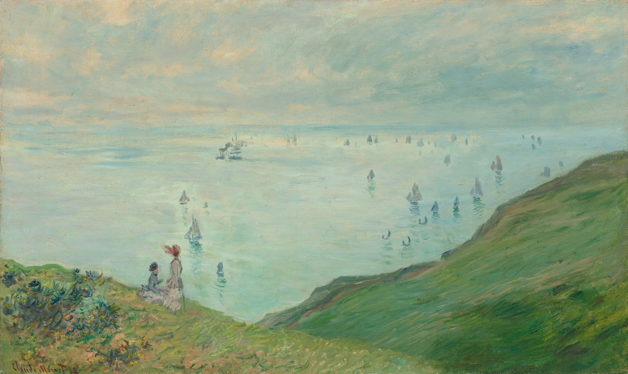 Klipper ved Pourville av Claude Monet