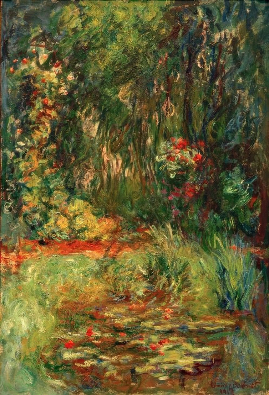Hjørne av vannliljedammen av Claude Monet