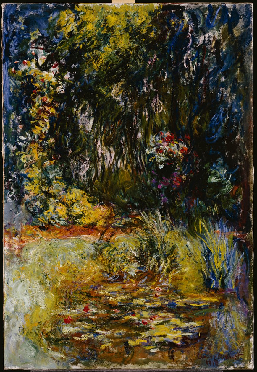 Hjørne av en dam med vannliljer, 1918 av Claude Monet