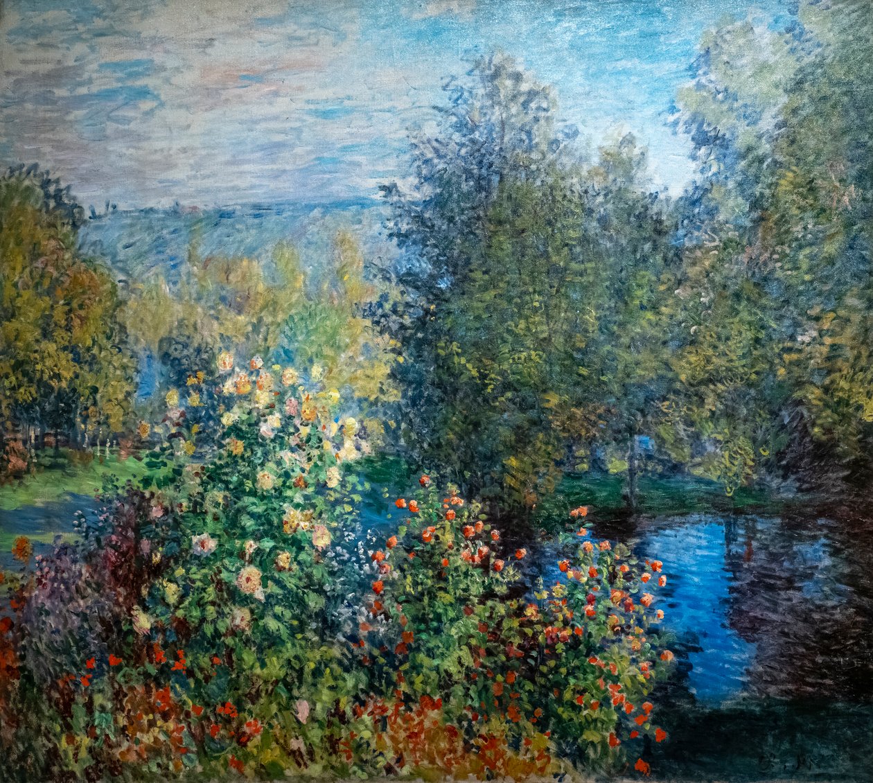 Hjørne av hagen på Montgeron av Claude Monet
