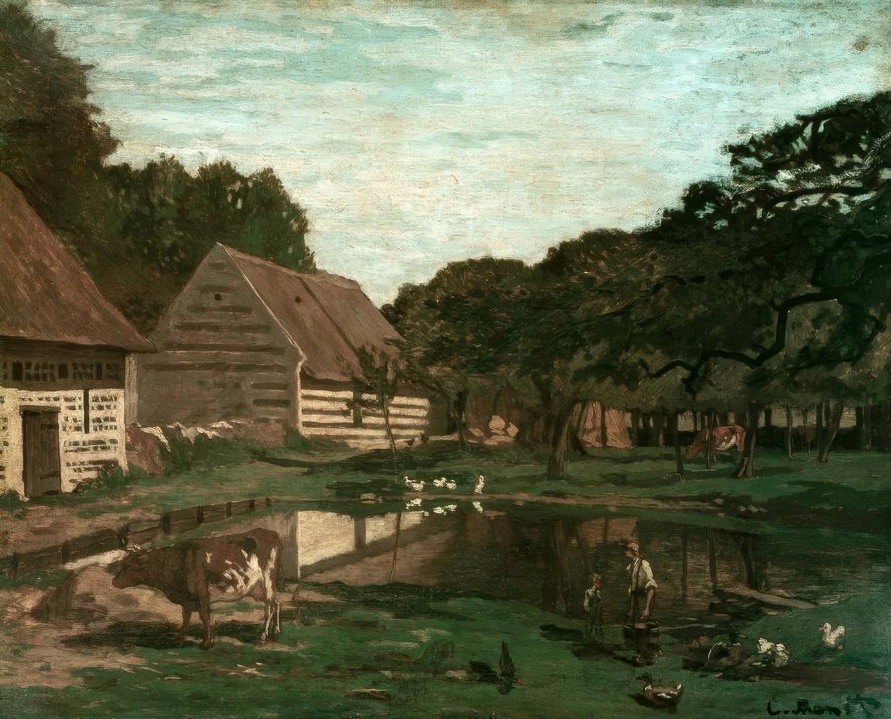 Gårdstun i Normandie av Claude Monet