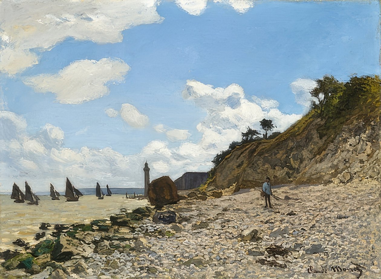 Honfleur-stranden. 1864-66 av Claude Monet