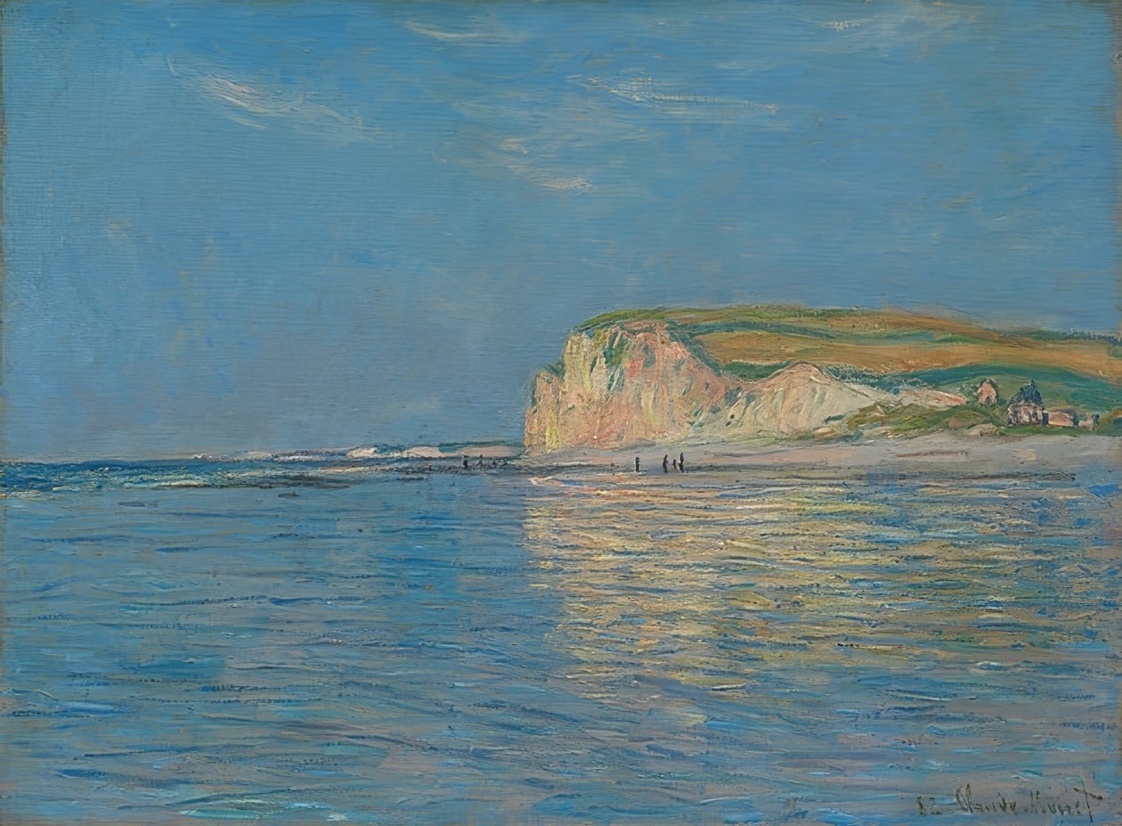 Lavvann ved Pourville, nær Dieppe. 1882 av Claude Monet