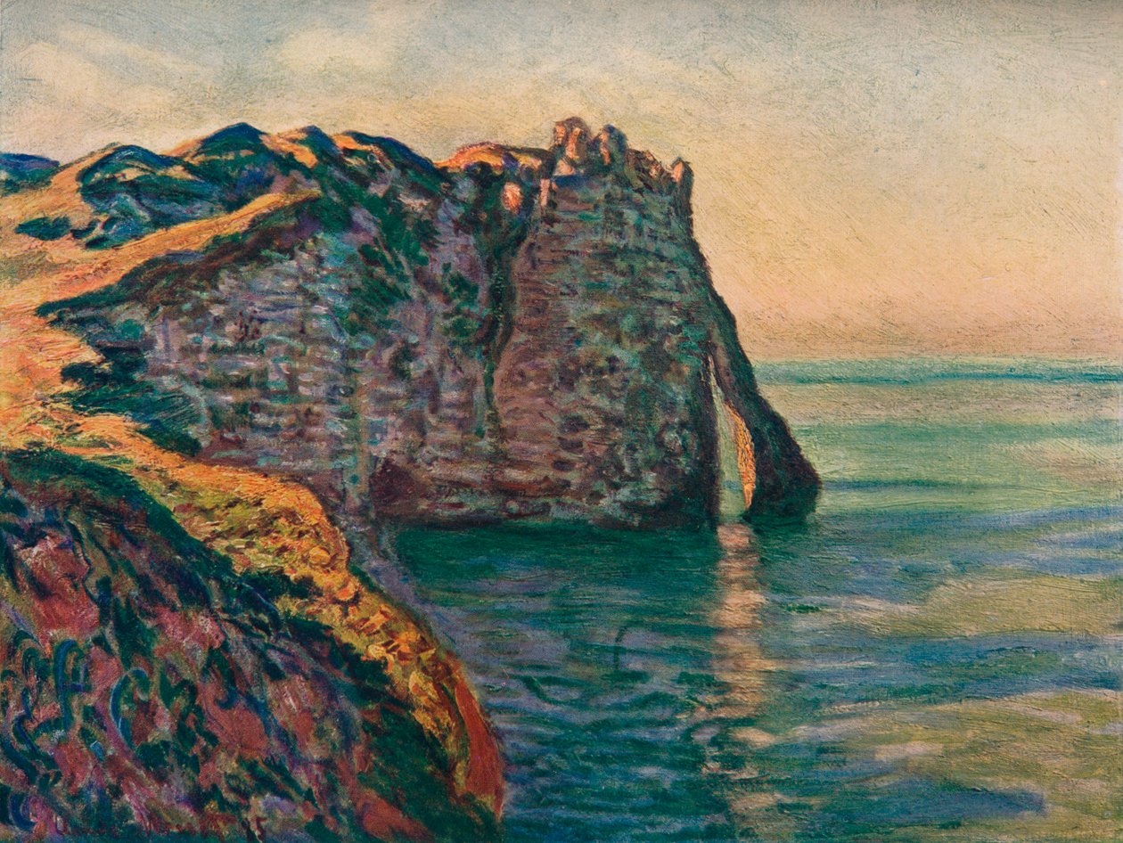 Klipper ved Etretat, 1885 av Claude Monet