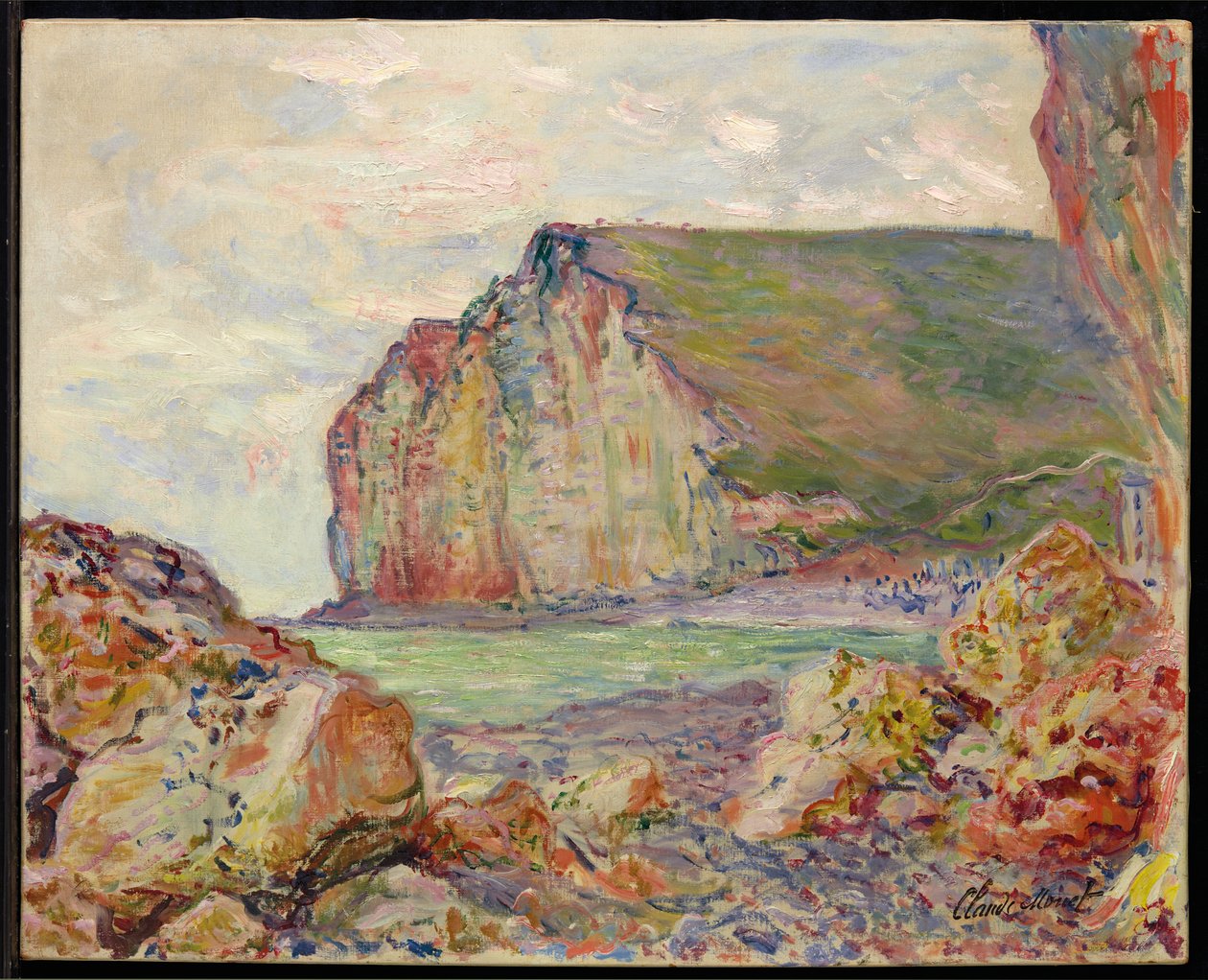 Cliffs of the Petites-Dalles, 1884 av Claude Monet