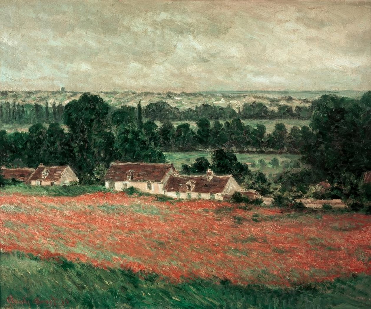 Field of Poppies, Giverny av Claude Monet