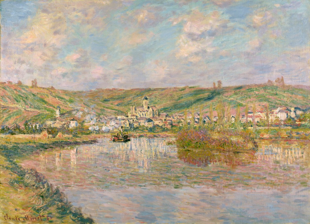 Sent på ettermiddagen, Vetheuil av Claude Monet