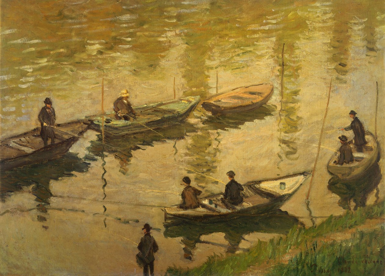 Fiskere på Seine av Claude Monet