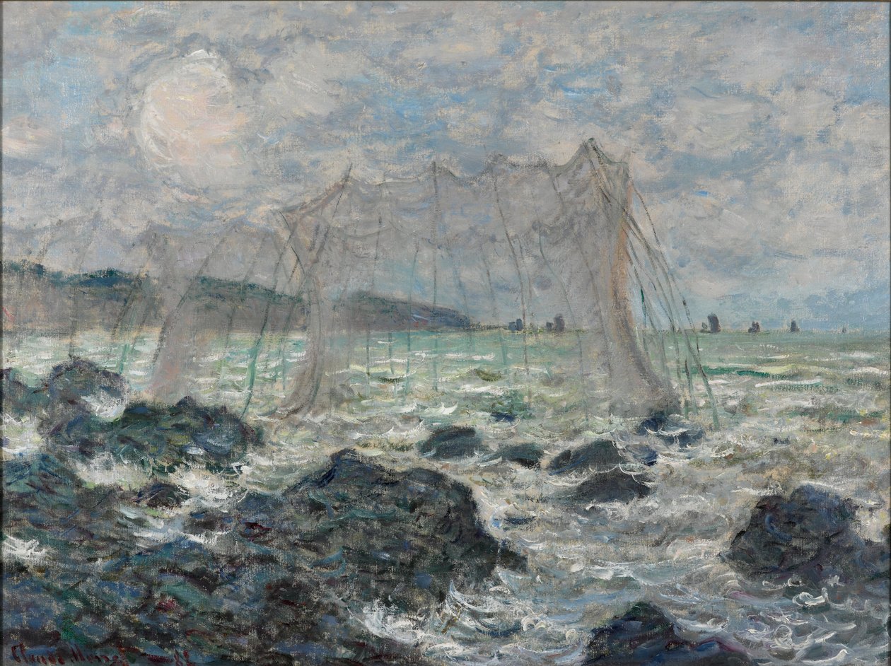 Fiskegarn på Pourville av Claude Monet