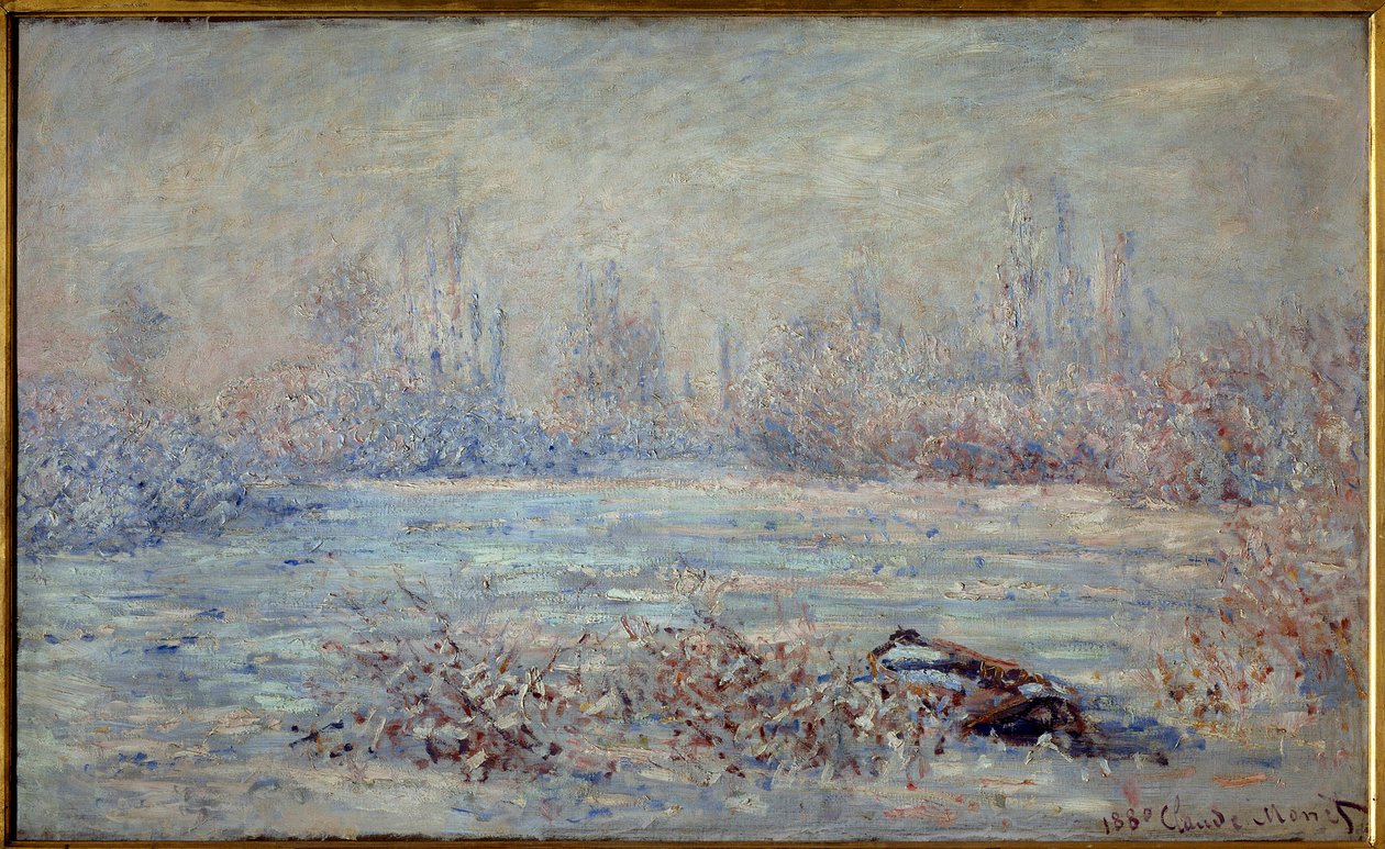 Frost nær Vetheuil i 1880 Maleri av Claude Monet (1840-1926) 1880 Dim. 0,61 x 1 m. Paris, Musee d