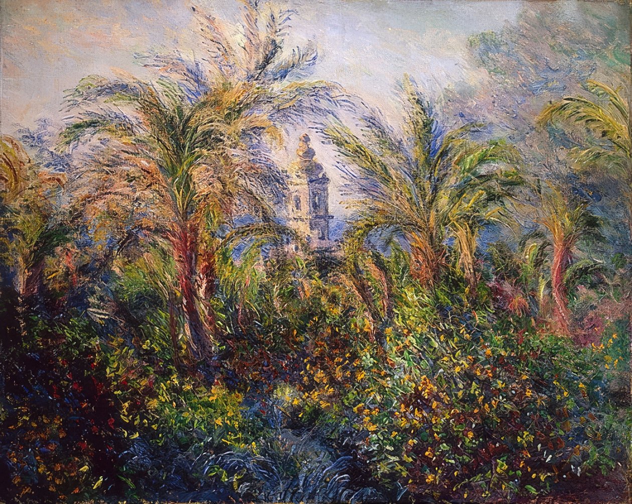 Hage i Bordighera, inntrykk om morgenen. 1884 av Claude Monet