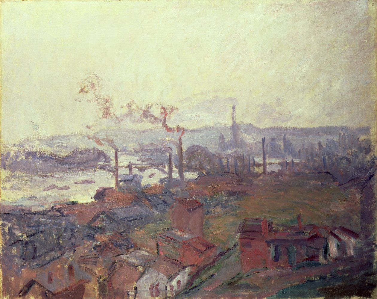 Generell utsikt over Rouen fra St. Catherine