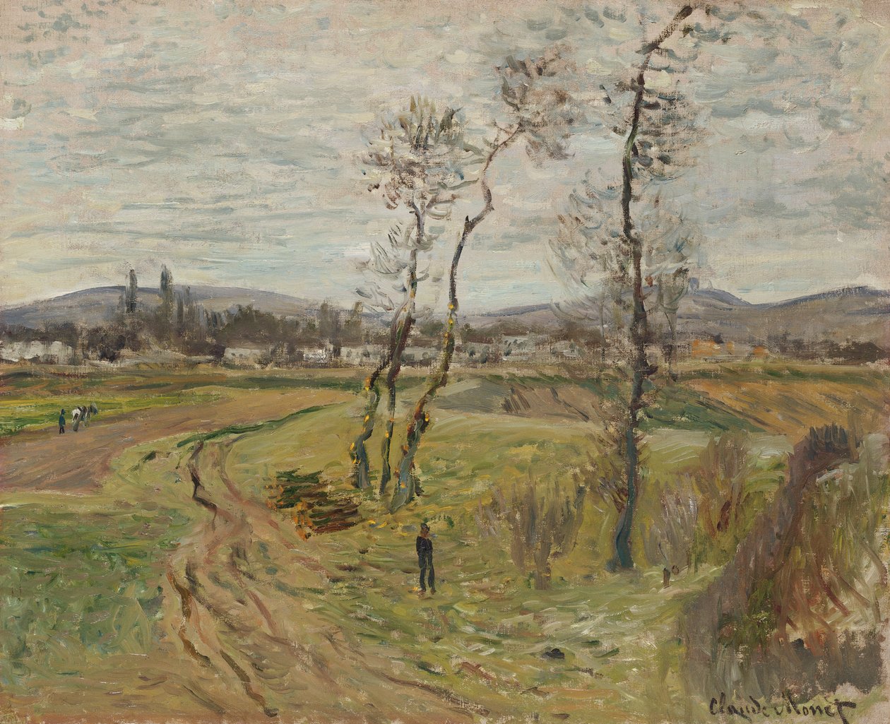 Gennevilliers-sletten; Sletten i Gennevilliers, 1877 av Claude Monet